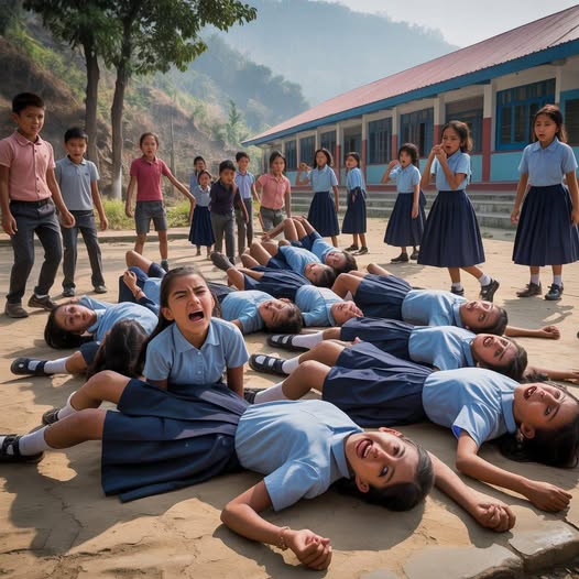 स्कुलमा विद्यार्थीहरू एक्कासि चिच्याउने, रुने, लड्ने, बेहोस हुने समस्या