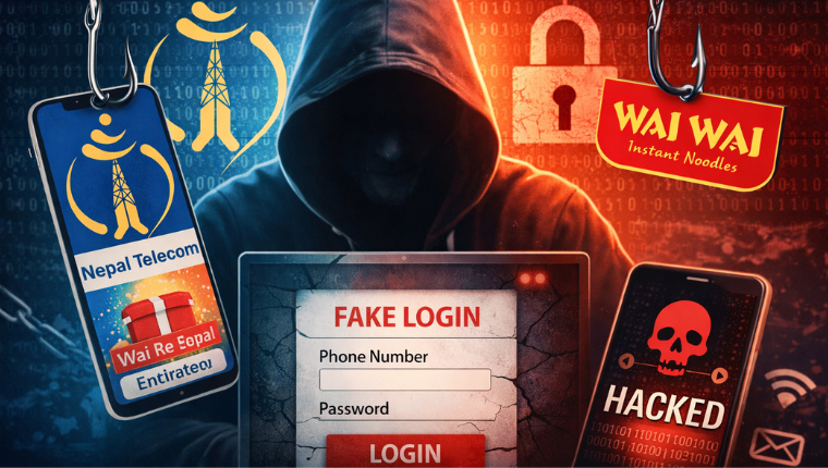 नेपाल टेलिकम र वाइवाइको नामबाट फैलिएको फिशिङ लिङ्कको कोड विश्लेषण गर्दा हामीले जे फेला पार्‍यौ